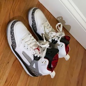 Air Jordans 4 Retro OG White Cement Womens’ 6, Kids’ 4.5, only worn 3 times